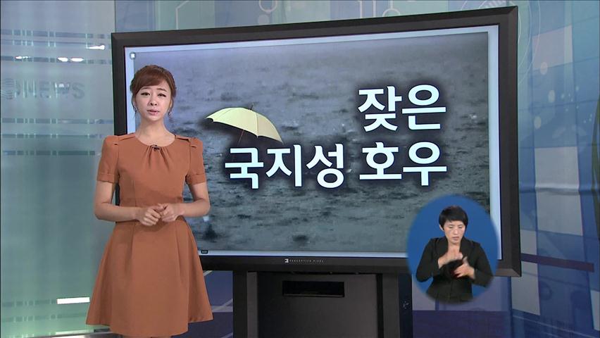 중부지방 국지성 호우 주의