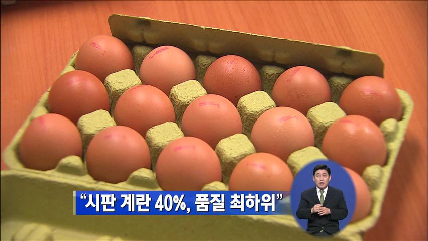 “시판 계란 40%, 품질 최하위”