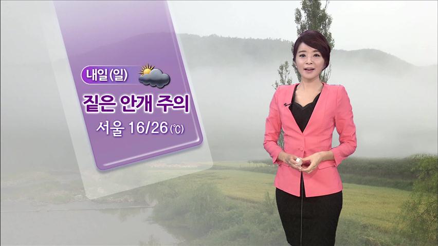 내일 전국 구름 많고 서해안·내륙 짙은 안개