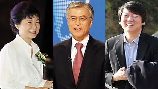 박근혜 “안보”·문재인 “평화”·안철수 “복지”