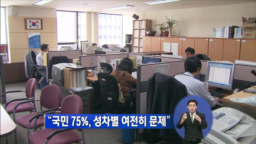 “국민 75%, 성차별 여전히 문제”