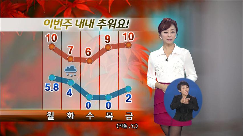 내일 오전 중부·호남 비 …기온 더 떨어져  