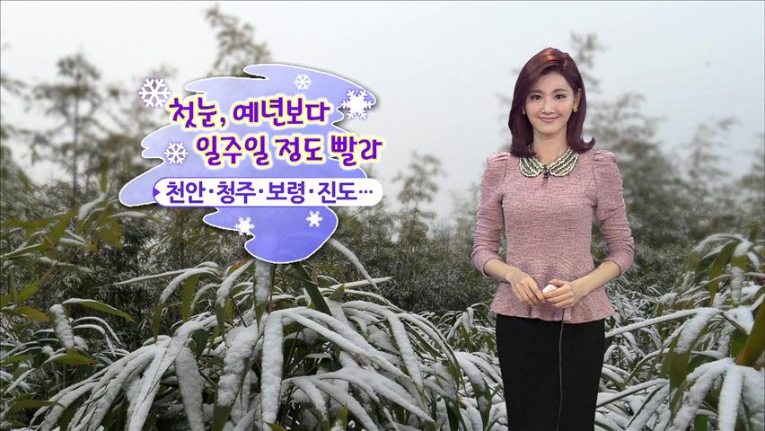 첫눈, 예년보다 일주일 정도 빨라…내일 아침 추위 절정!
