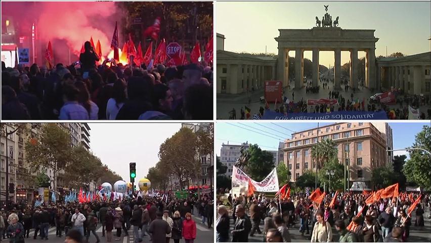 유럽 23개국 수백만 명 ‘긴축 반대’ 파업 시위
