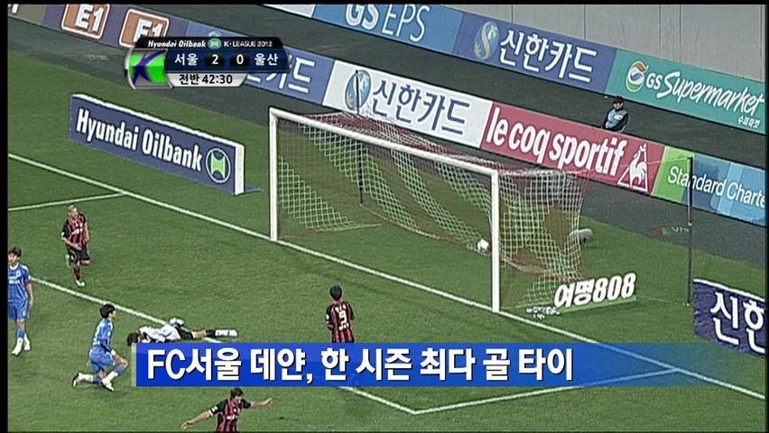 FC서울 데얀, 한 시즌 최다 골 타이