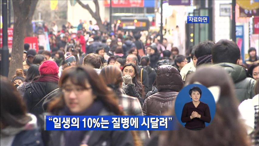 “일생의 10%는 질병에 시달려”