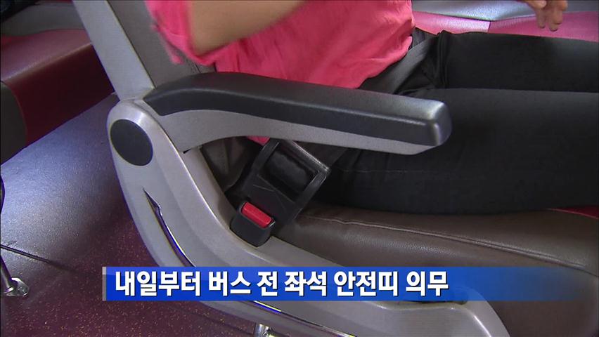 내일부터 버스 전좌석 안전띠 착용 의무화