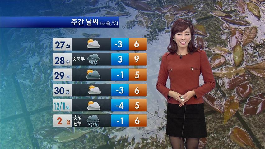 찬바람 강해져…내일 아침 ‘영하 3도’ 초겨울 추위