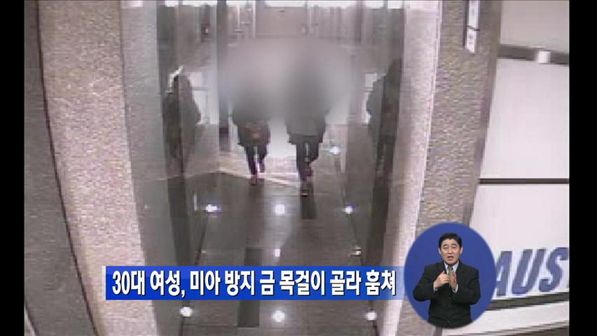 30대 여성, 미아방지용 금목걸이 골라 훔쳐