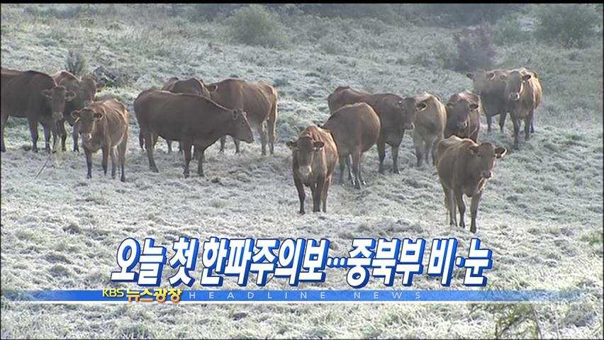 [주요뉴스] 오늘 첫 한파주의보…중북부 비·눈 外