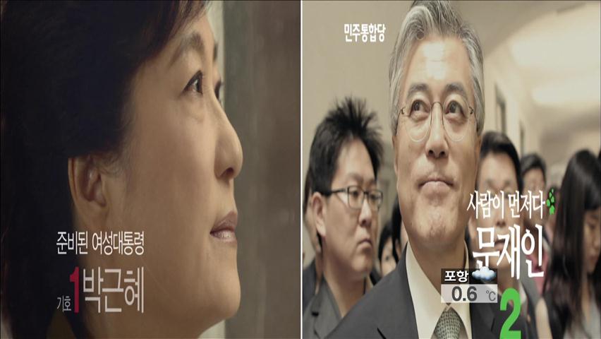 박근혜-문재인 후보, TV광고전도 개막