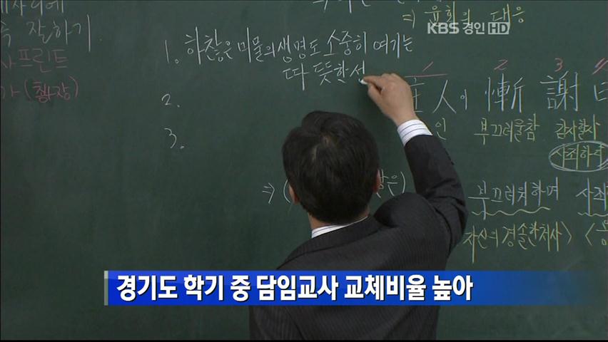 경기도 학기 중 담임교사 교체비율 높아