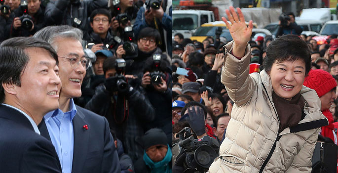 朴, 수도권 표심잡기…文·安, 첫 공동 유세