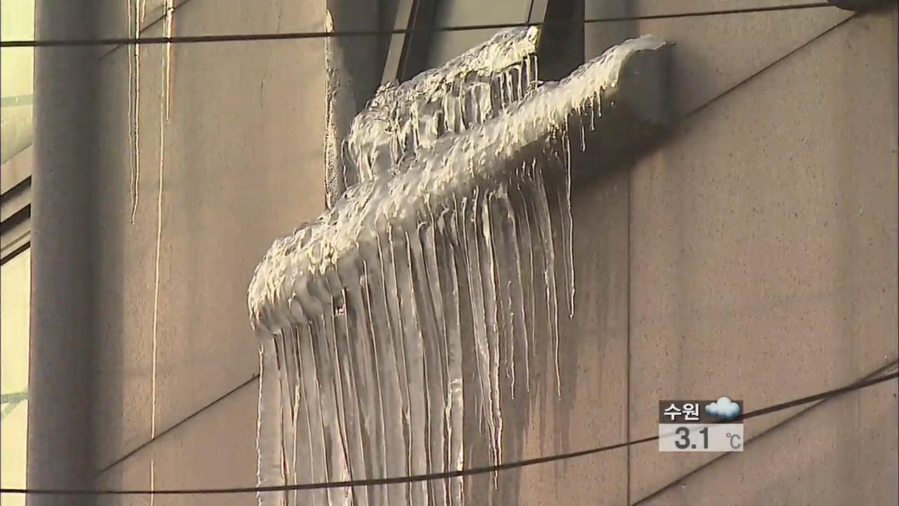 ‘도심의 흉기’ 대형 고드름…시민 위협