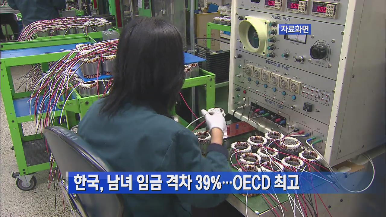 [간추린 단신] 한국, 남녀 임금 격차 39%…OECD 최고 外