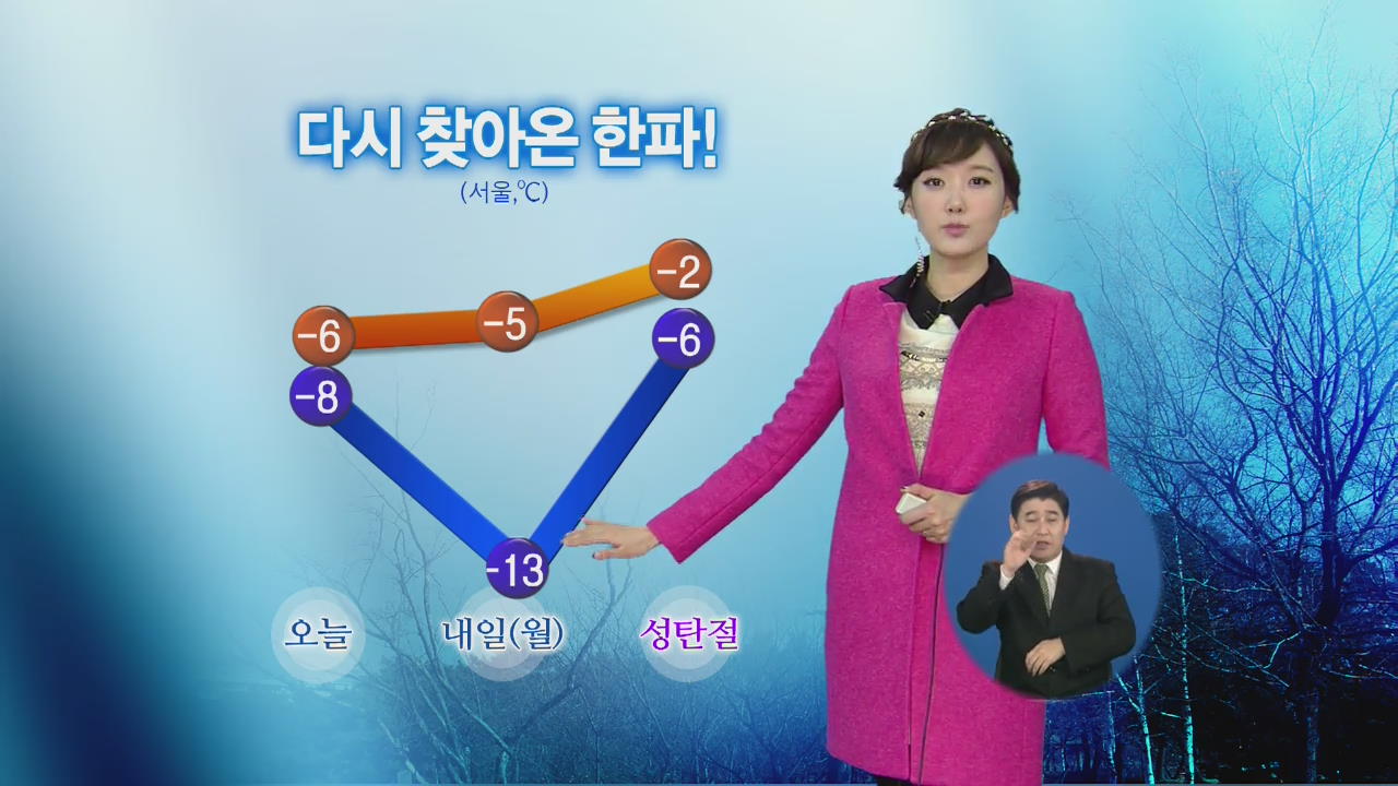 전국 강추위 속에 충남·호남·제주 많은 눈