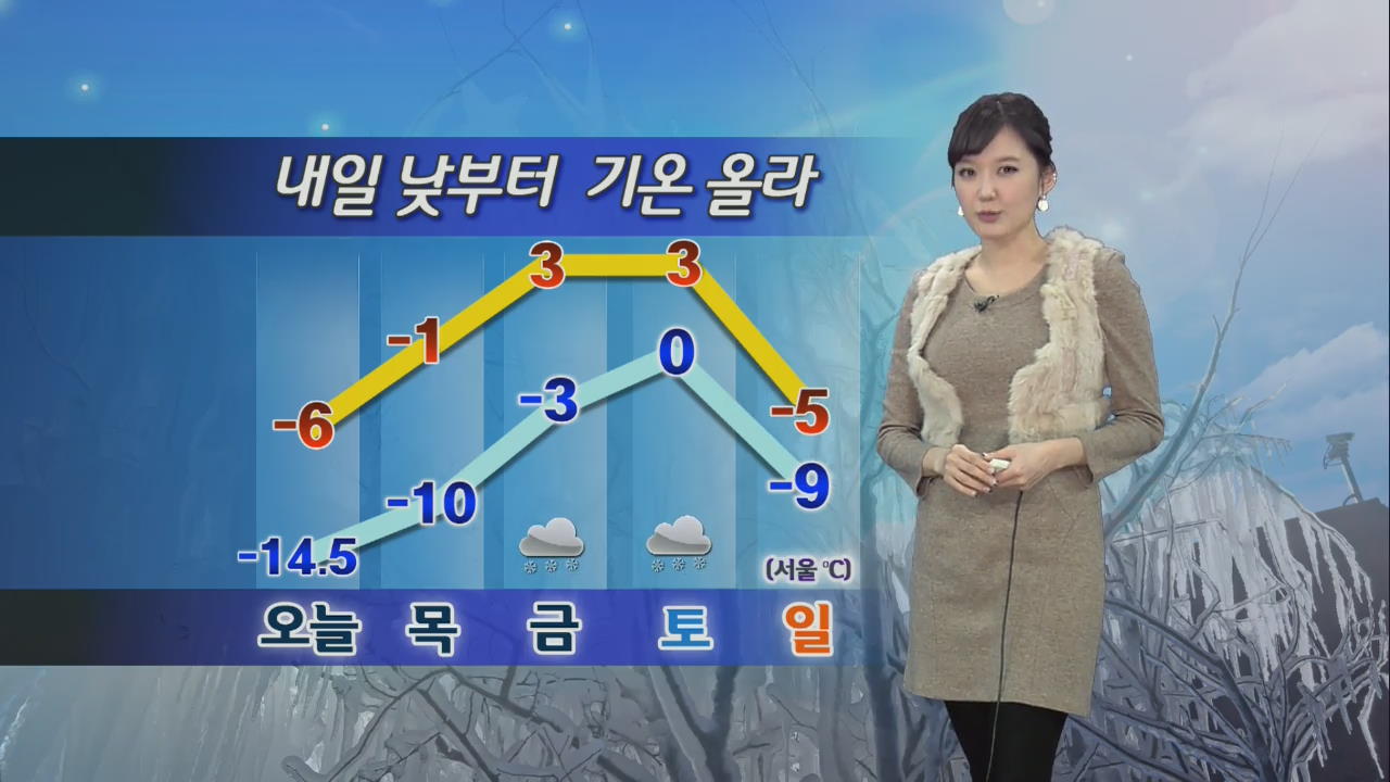 내일 낮부터 기온 올라…내일 한낮 서울 -1도