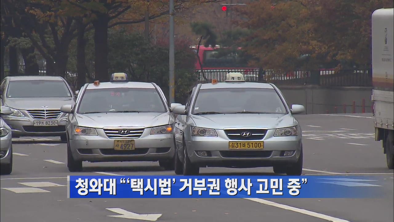 청와대 “‘택시법’ 거부권 행사 고민 중”