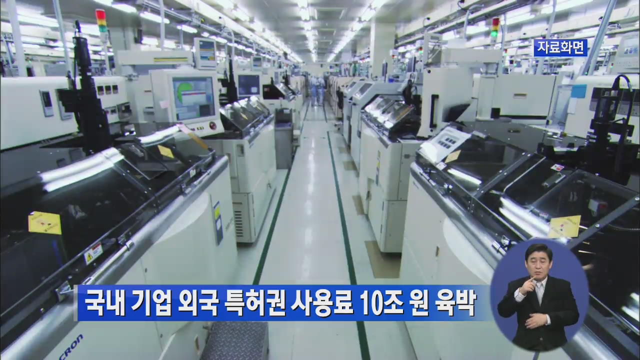 국내 기업 외국 특허권 사용료 10조 원 육박