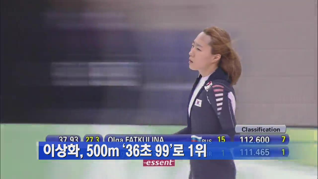 이상화, 500m ‘36초 99’로 1위