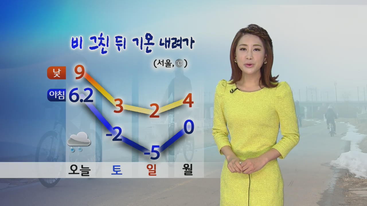 오늘 오후 늦게 비 그쳐…주말부터 다시 추워져