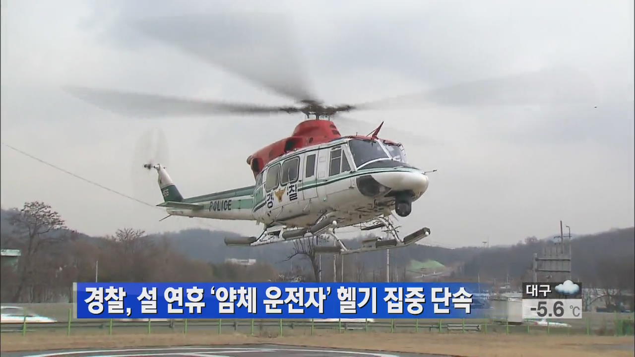 경찰, 설 연휴 ‘얌체 운전자’ 헬기 집중 단속