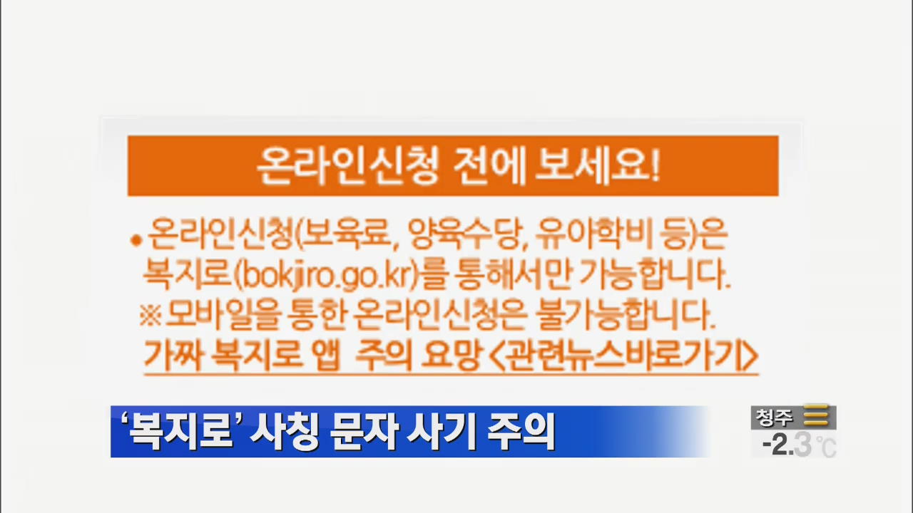 [생생경제] ‘복지로’ 사칭 문자 사기 주의