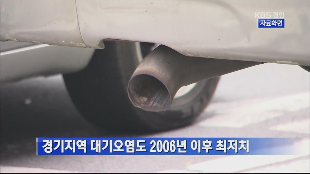 경기지역 대기오염도 2006년 이후 최저치