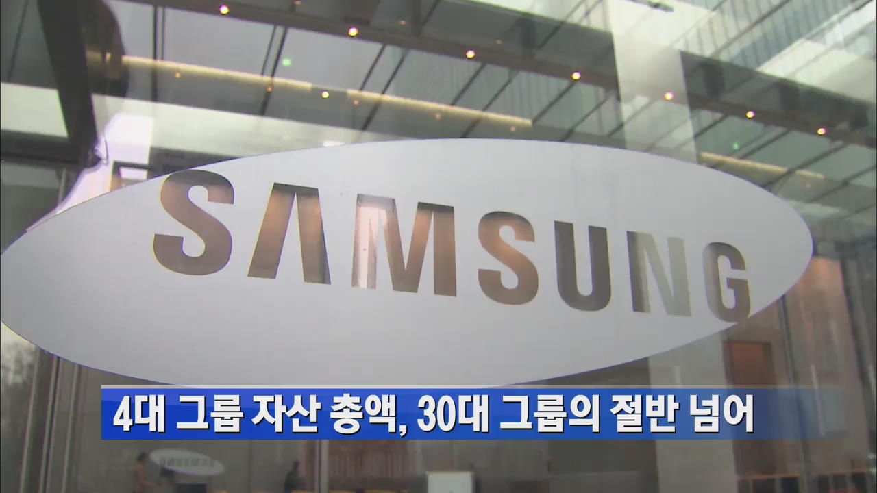 4대그룹 자산총액 비중, 30대 그룹 절반 넘어 外