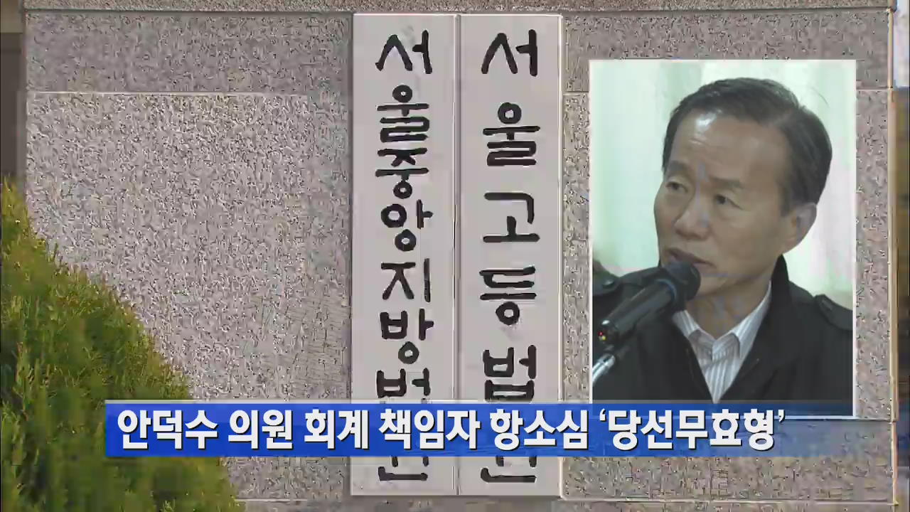 안덕수 의원 회계 책임자 항소심 ‘당선무효형’