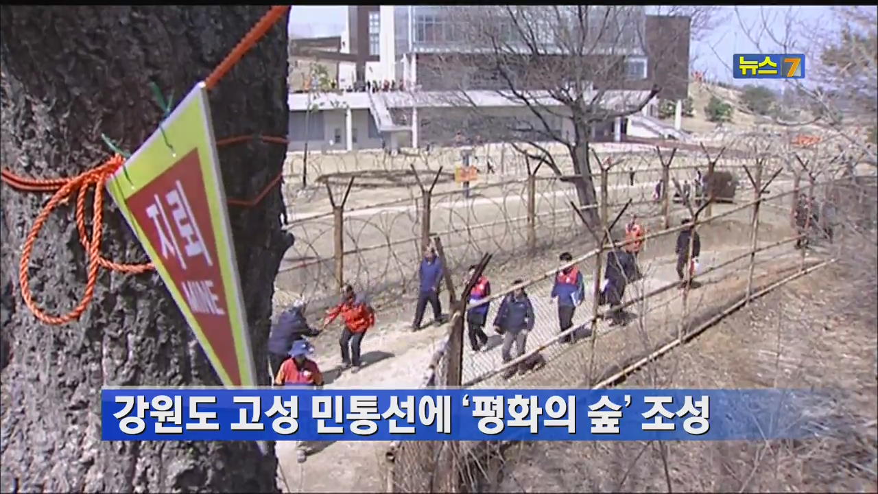 강원도 고성 민통선에 ‘평화의 숲’ 조성