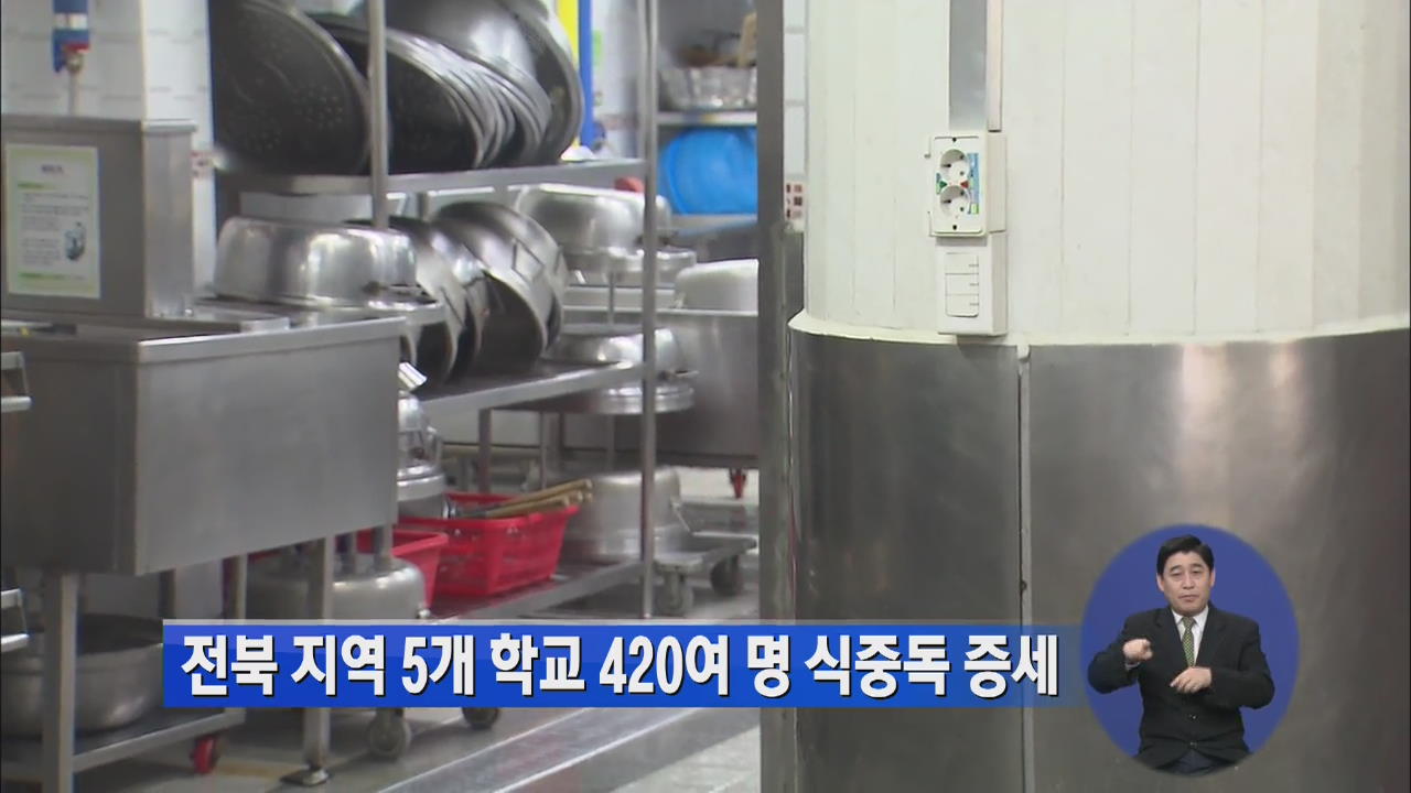 전북 지역 5개 학교 420여 명 식중독 증세
