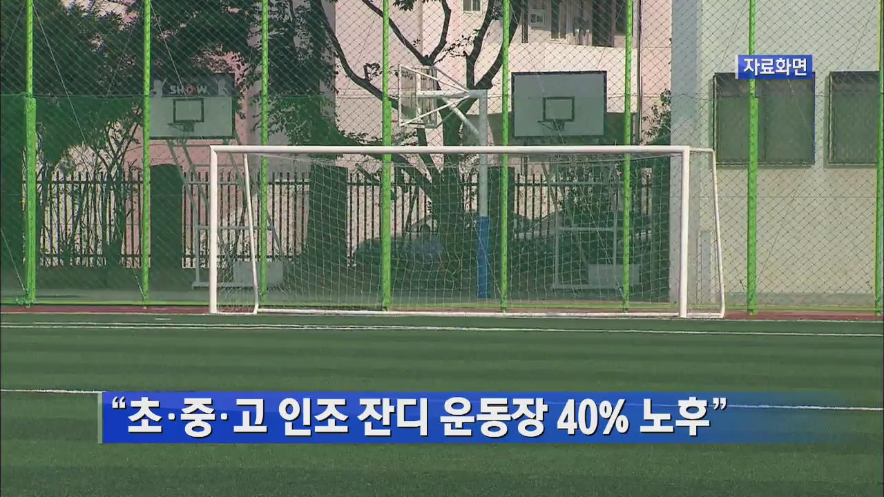 “초·중·고 인조 잔디 운동장 40% 노후”