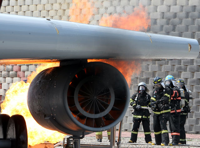 항공기 화재 진압훈련