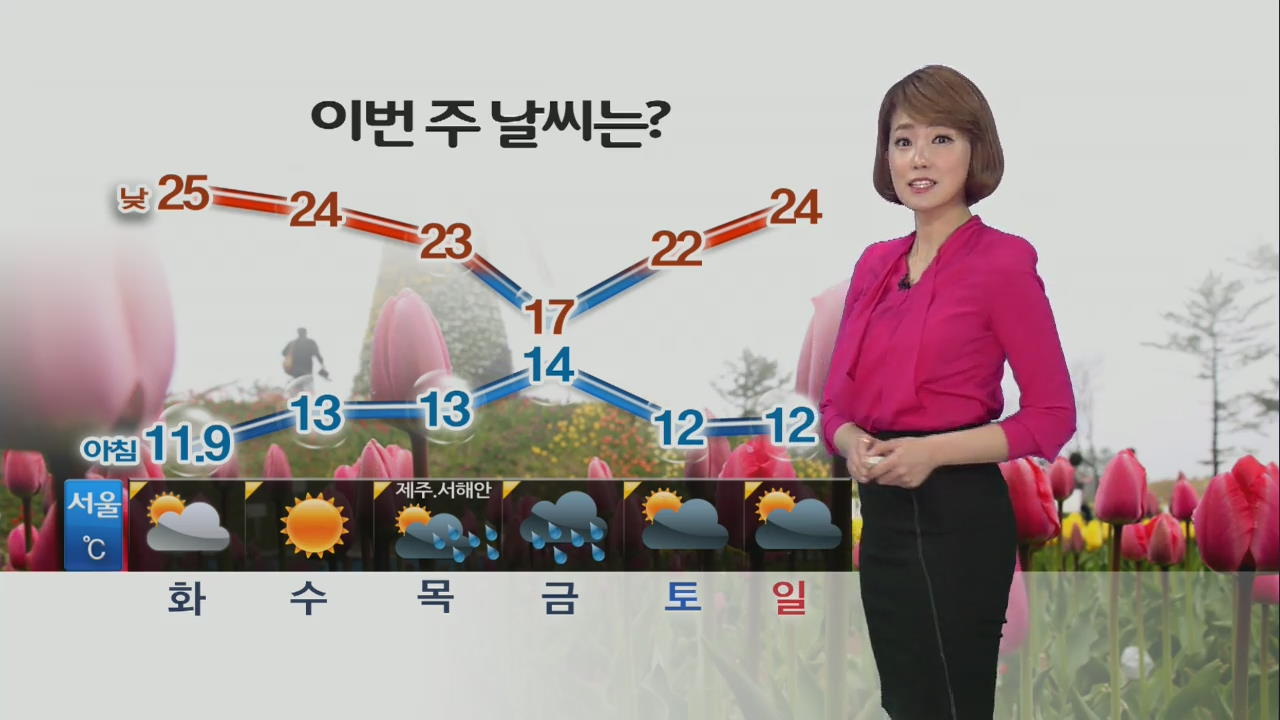서쪽 지방 초여름 더위…서울 25도·광주 27도