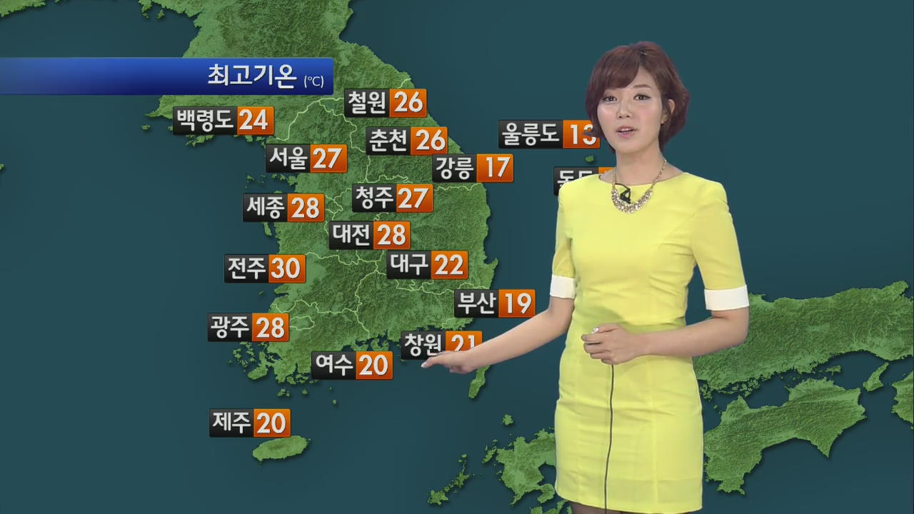 오늘 자외선 지수 높아…서울 낮기온 27도