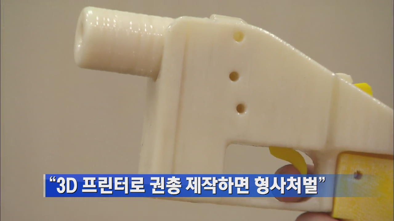 “3D 프린터로 권총 제작하면 형사처벌”