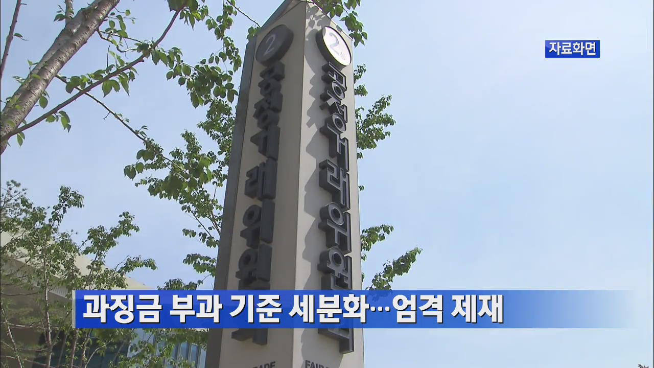 과징금 부과 기준 세분화…엄격 제재 外