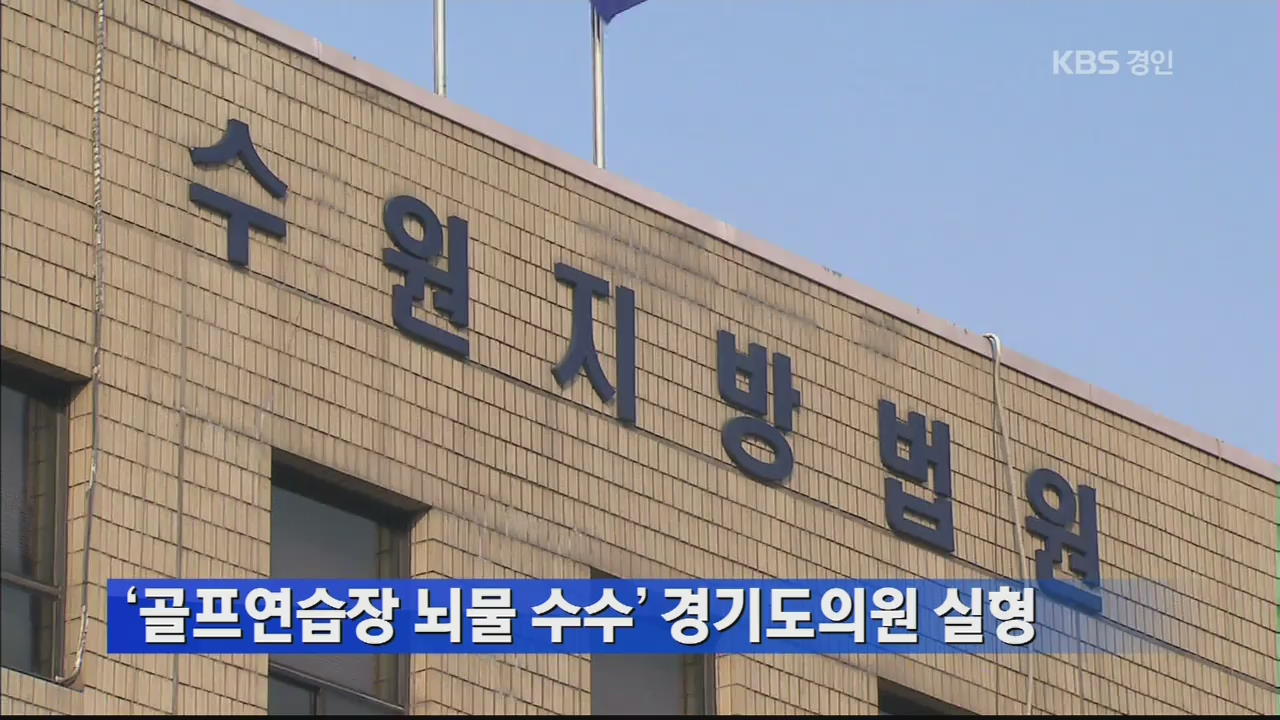 ‘골프연습장 뇌물 수수’ 경기도의원 실형