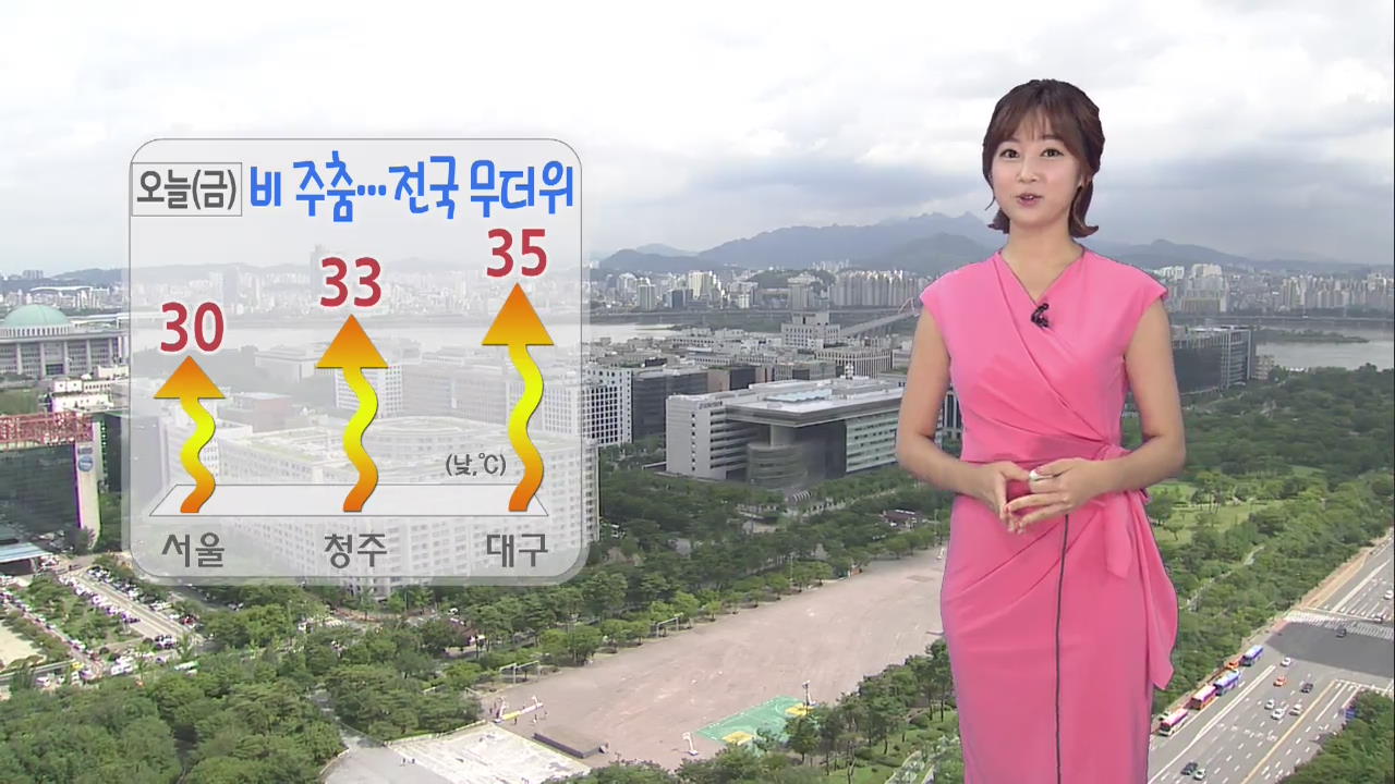 중부지방 비 주춤…전국 30도 안팎 ‘무더위’