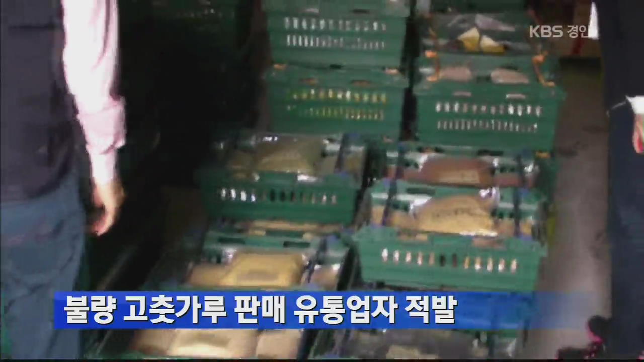 불량 고춧가루 판매 유통업자 적발