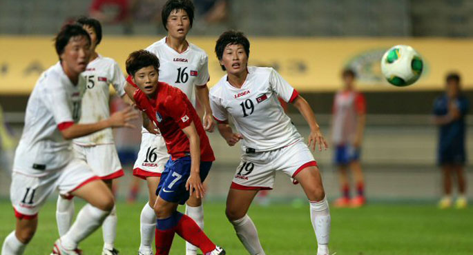 8년만 만난 남북 여자 축구 ‘화끈한 승부’
