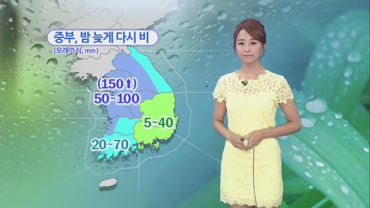 중부, 밤 늦게 다시 비…내일 낮기온 서울 27도·대구 34도