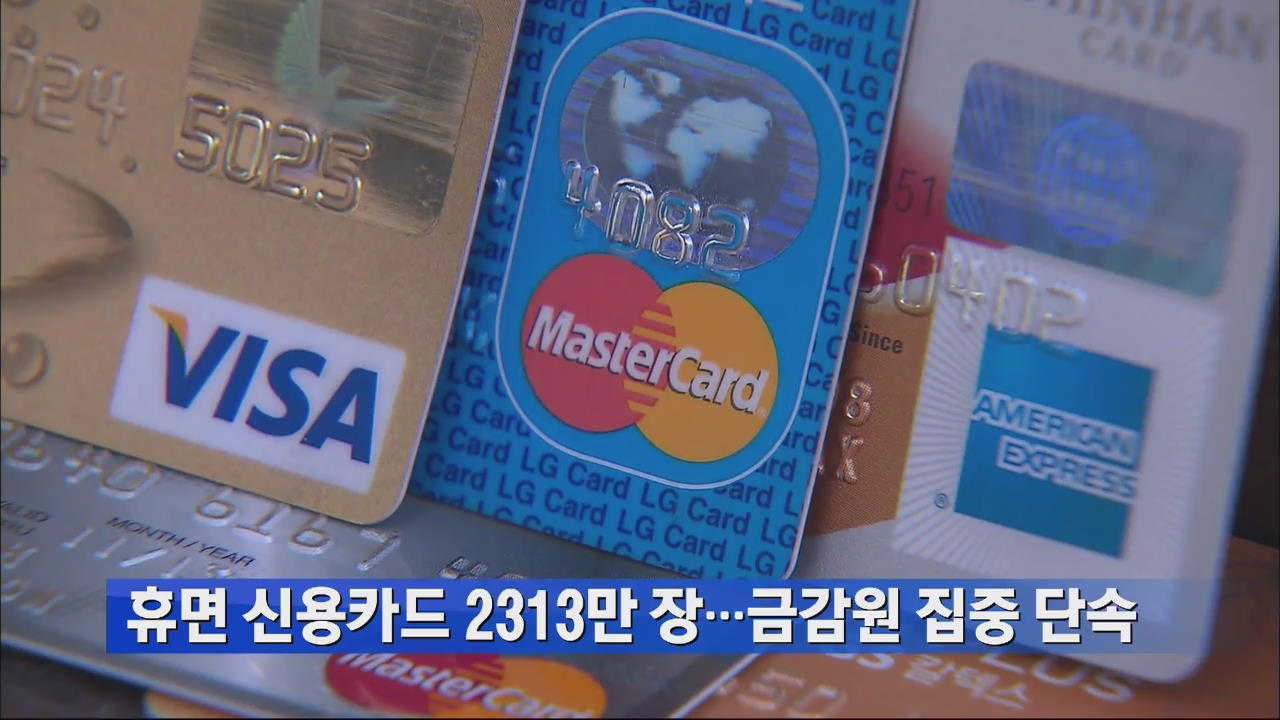 휴면 신용카드 2313만 장…금감원 집중 단속