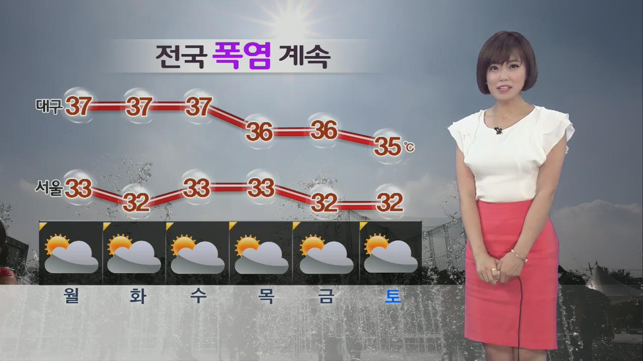 전국 대부분 지방 폭염특보…전력단계 ‘경계’ 예보