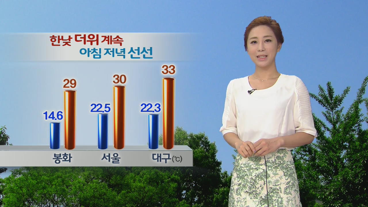 한낮 더위 계속…서울 30도·전주 32도·대구 33도