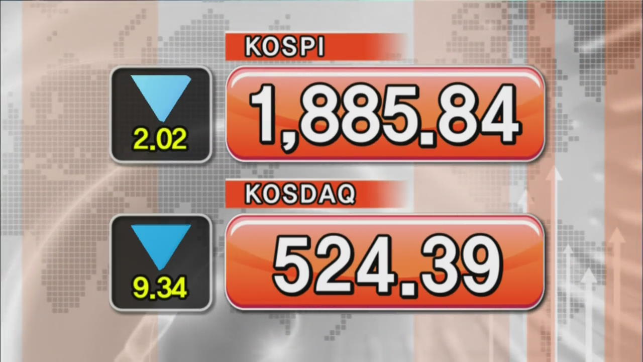 코스피 1,885.84 코스닥 524.39