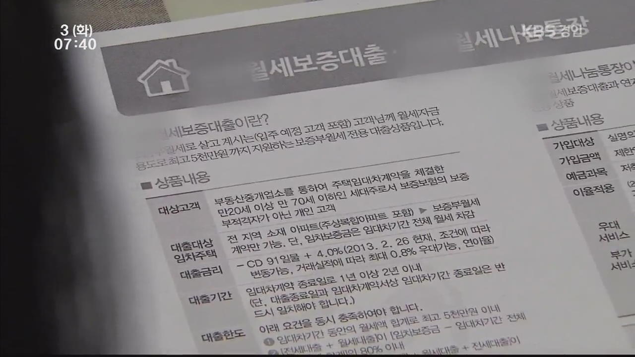 있으나마나 ‘월세 대출’…세입자 ‘10명 뿐’