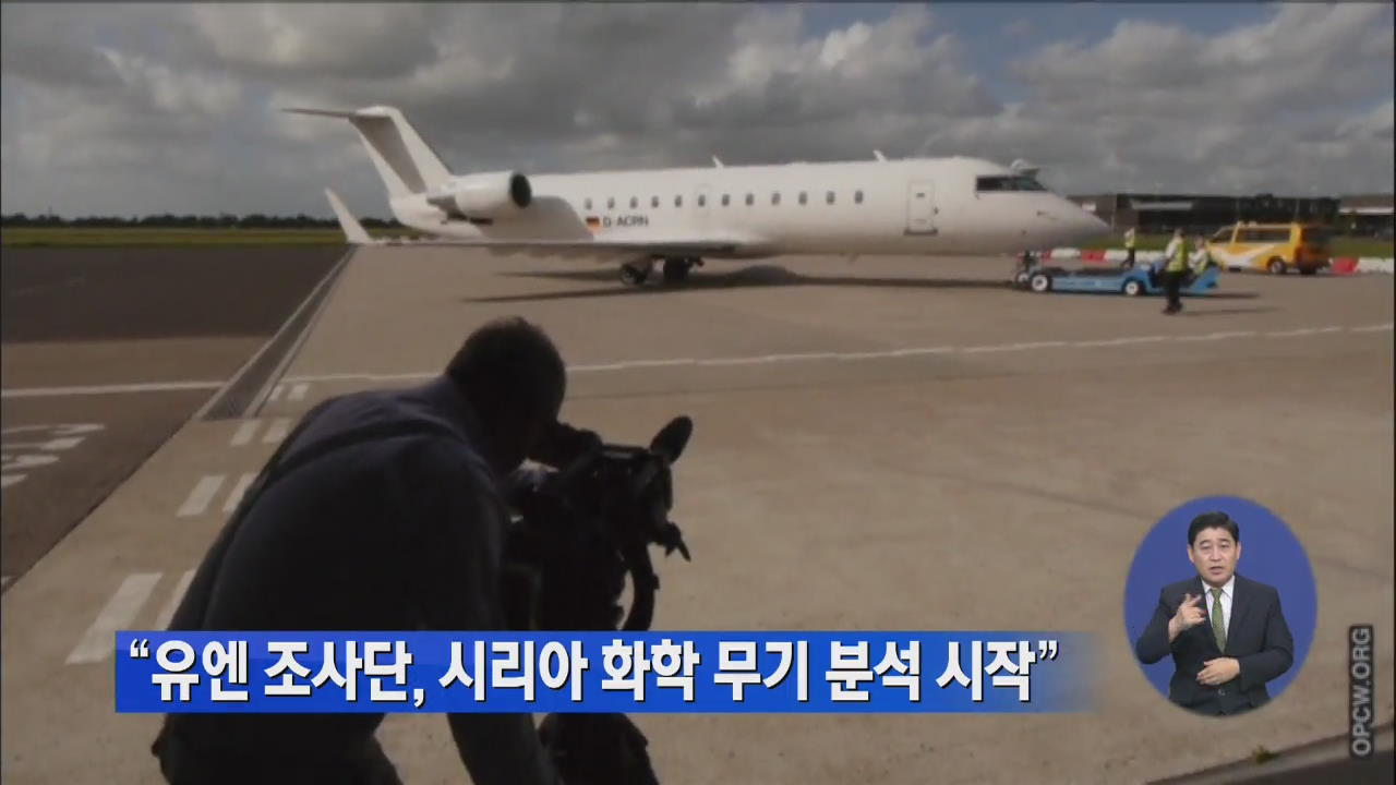 “유엔 조사단, 시리아 화학 무기 분석 시작”