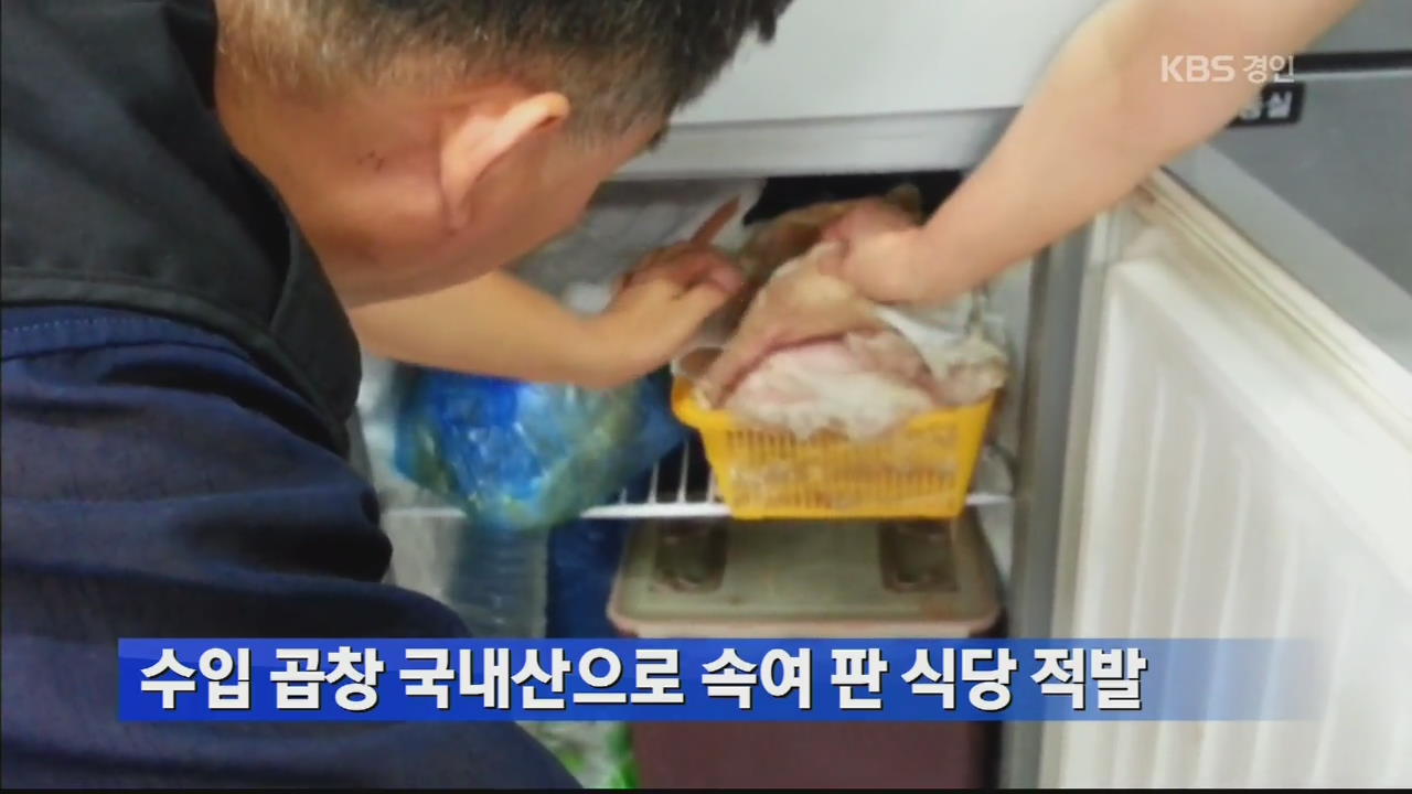수입 곱창 국내산으로 속여 판 식당 적발